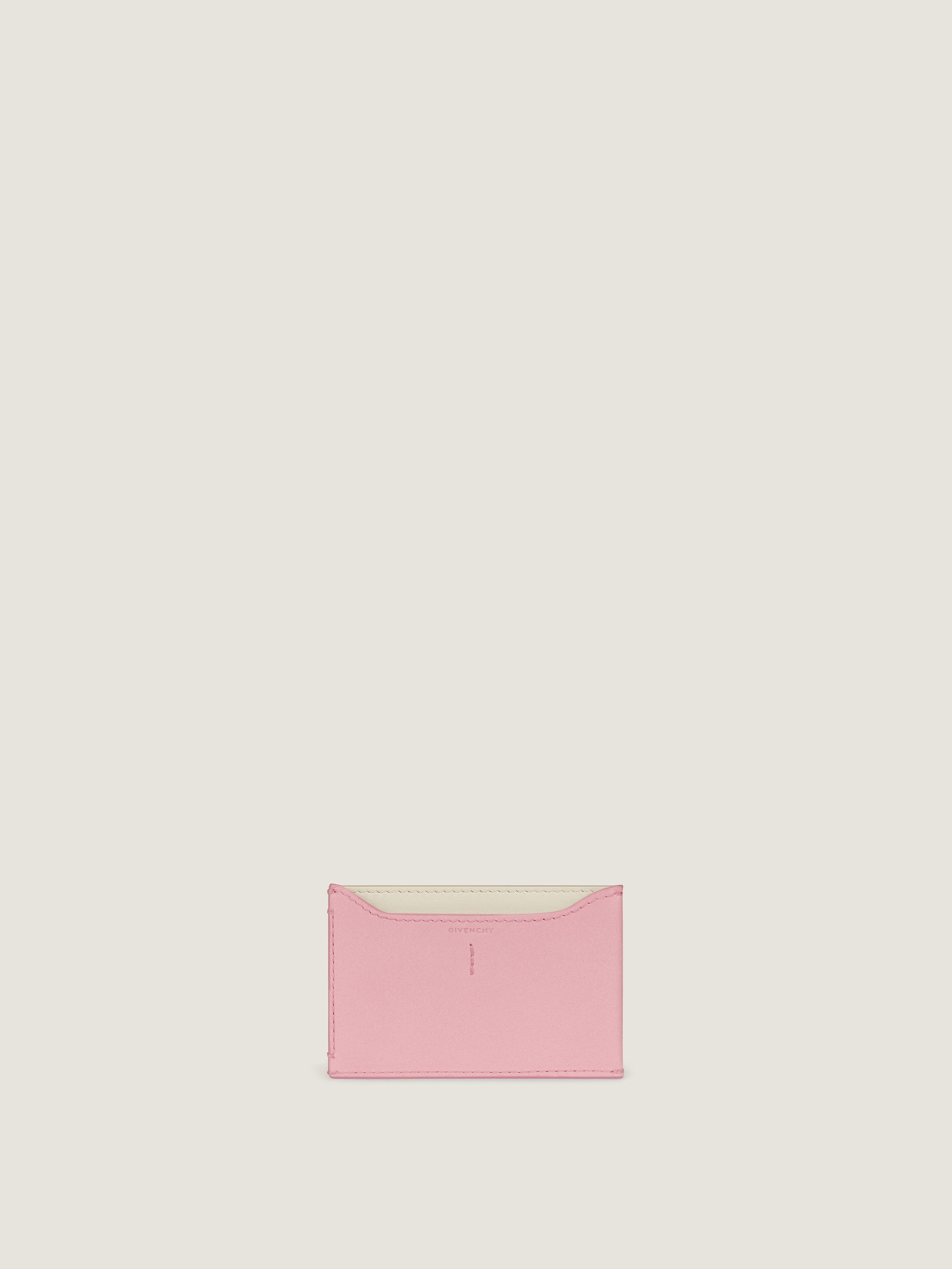 Day card holder in shiny leather